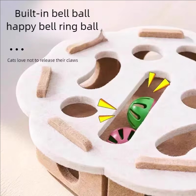 Cat Puzzle Toy Felt Puzzle Box Cat Exercise Toy With Ball Indoor Sports Entertainment Hunting Cat Toys For Indoor Cats