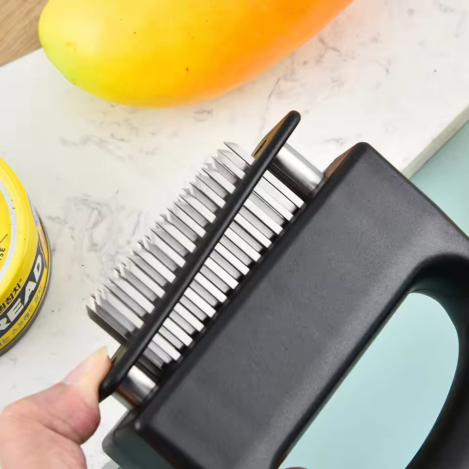 Deluxe 48 Blades Needle Meat Tenderizer Kitchen Cooking Tool Best For Tenderizing BBQ Beef All kinds Of Meat Marinade Utensil