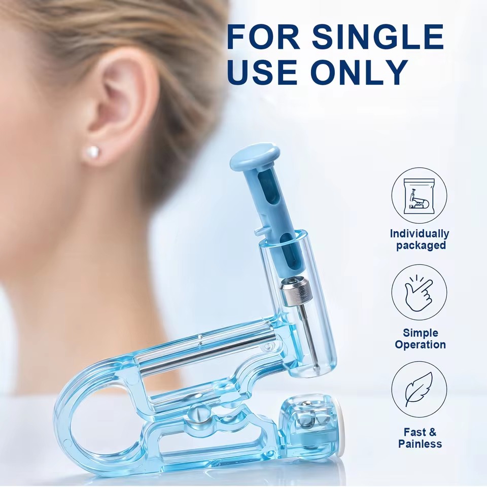 Ear Piercing Gun Kit Disposable Disinfect Safety Earring Piercer Machine Studs Nose CLip Body Jewelry Piercing Tools