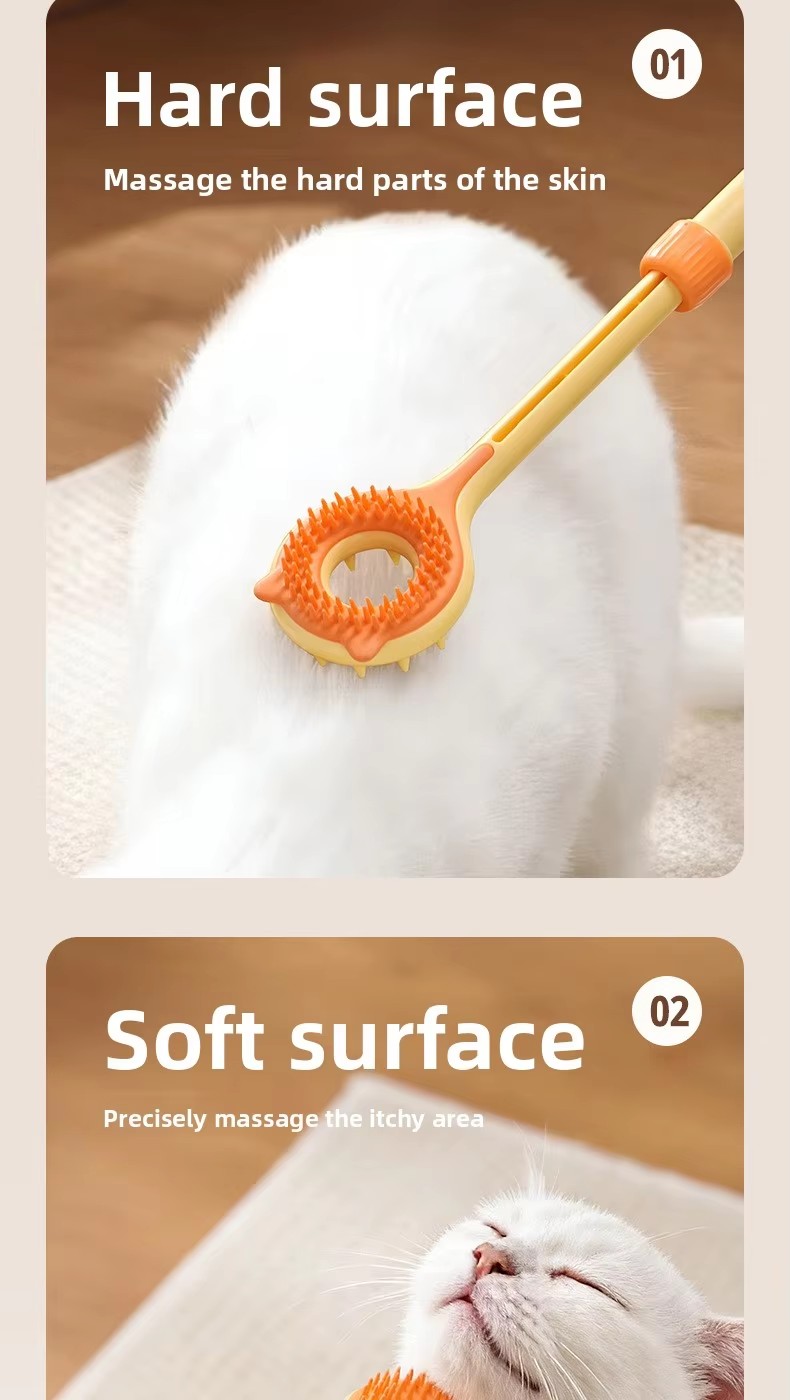 Interactive Cat Toy 2-in-1 Retractable Cat Teaser Cat Tickling & Massaging Toy for Kittens Relieve Boredom Pet Products