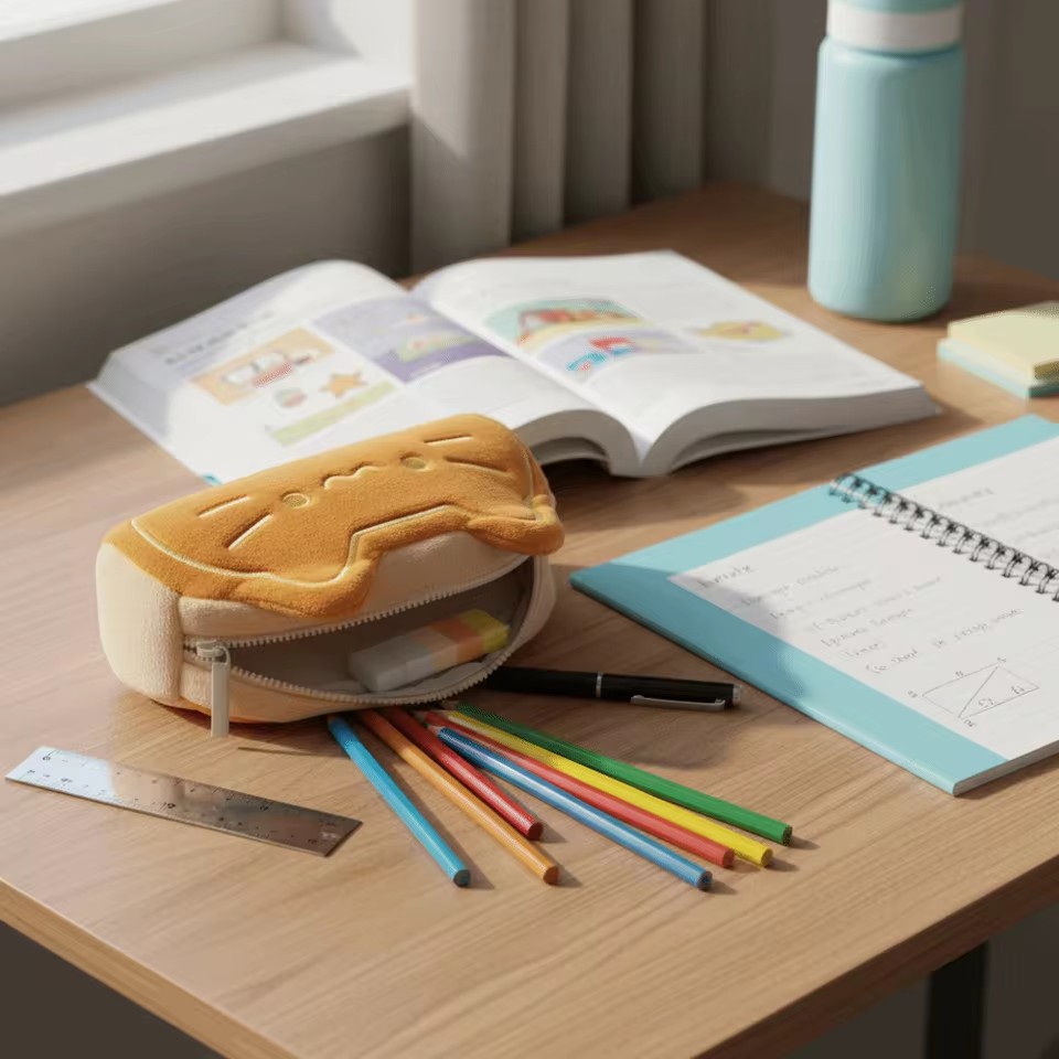Cute Caramel Cat Plush Pen Case Large Capacity, Perfect Birthday Gift For Primary And Secondary School Students Gift Prizes