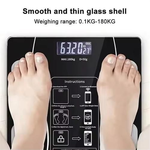 Weighing Scale Smart Bluetooth Body Scale Weight Scale Body Fat Scale Smart Wireless Digital Bathroom Weight Scale Body Composition Analyzer With Smartphone App Bluetooth-compatible Health Monitors
