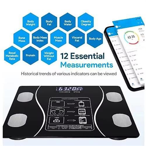 Weighing Scale Smart Bluetooth Body Scale Weight Scale Body Fat Scale Smart Wireless Digital Bathroom Weight Scale Body Composition Analyzer With Smartphone App Bluetooth-compatible Health Monitors