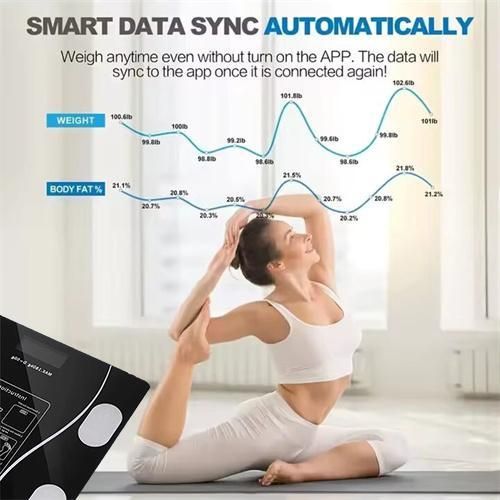 Weighing Scale Smart Bluetooth Body Scale Weight Scale Body Fat Scale Smart Wireless Digital Bathroom Weight Scale Body Composition Analyzer With Smartphone App Bluetooth-compatible Health Monitors