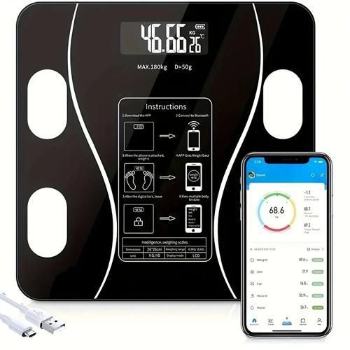 Weighing Scale Smart Bluetooth Body Scale Weight Scale Body Fat Scale Smart Wireless Digital Bathroom Weight Scale Body Composition Analyzer With Smartphone App Bluetooth-compatible Health Monitors