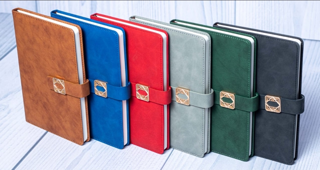A5 Checked Executive Notebook with Free Pen – Premium Hardcover Journal for Office, Study, Planning & Gifting