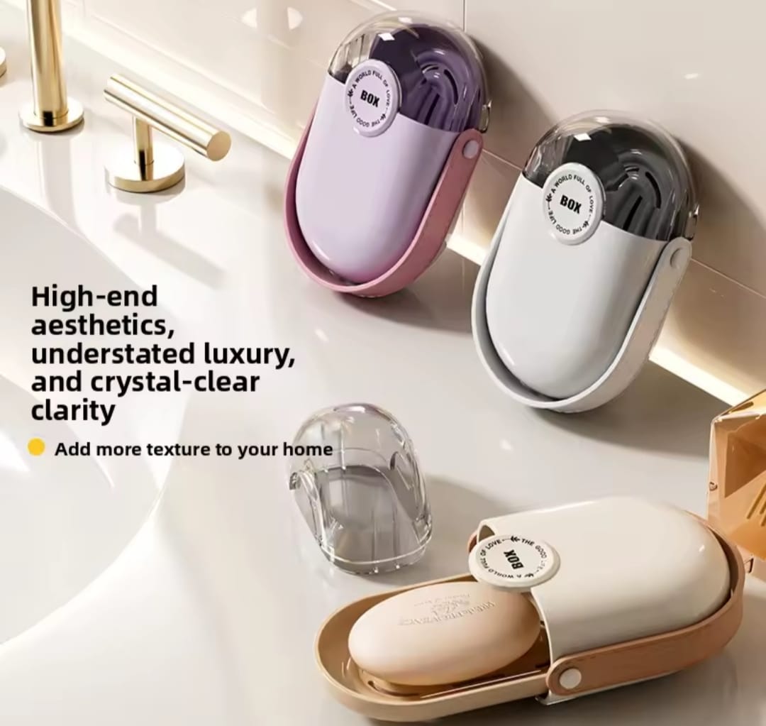 Luxury Travel Soap Dish with Lid & Draining Tray