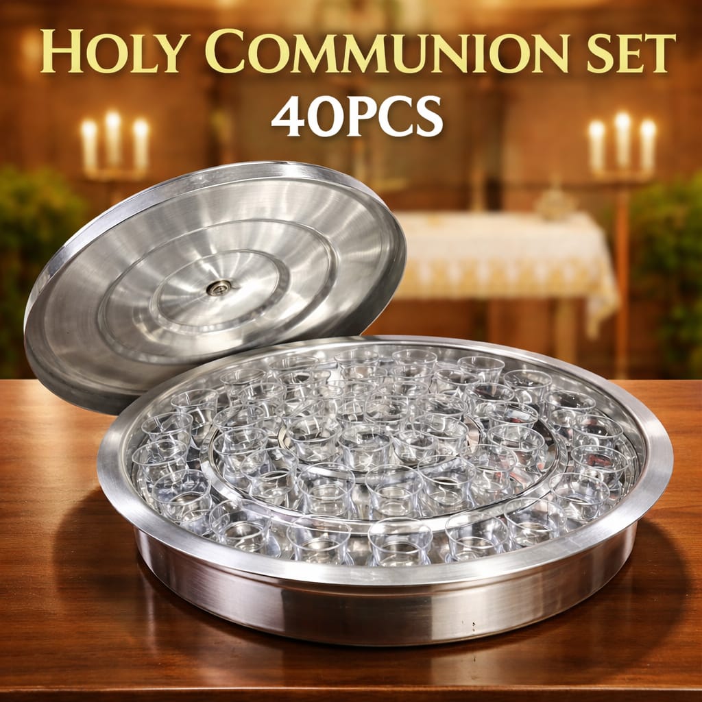 Holy Communion Set – Church Eucharist Set with Chalice, Plate & Accessories