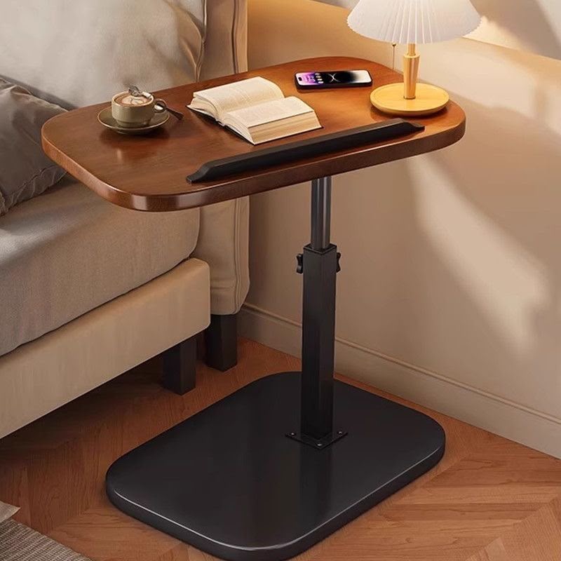 Adjustable C-Shaped Side Table Laptop Desk Sofa Bedside Table with Metal Frame.