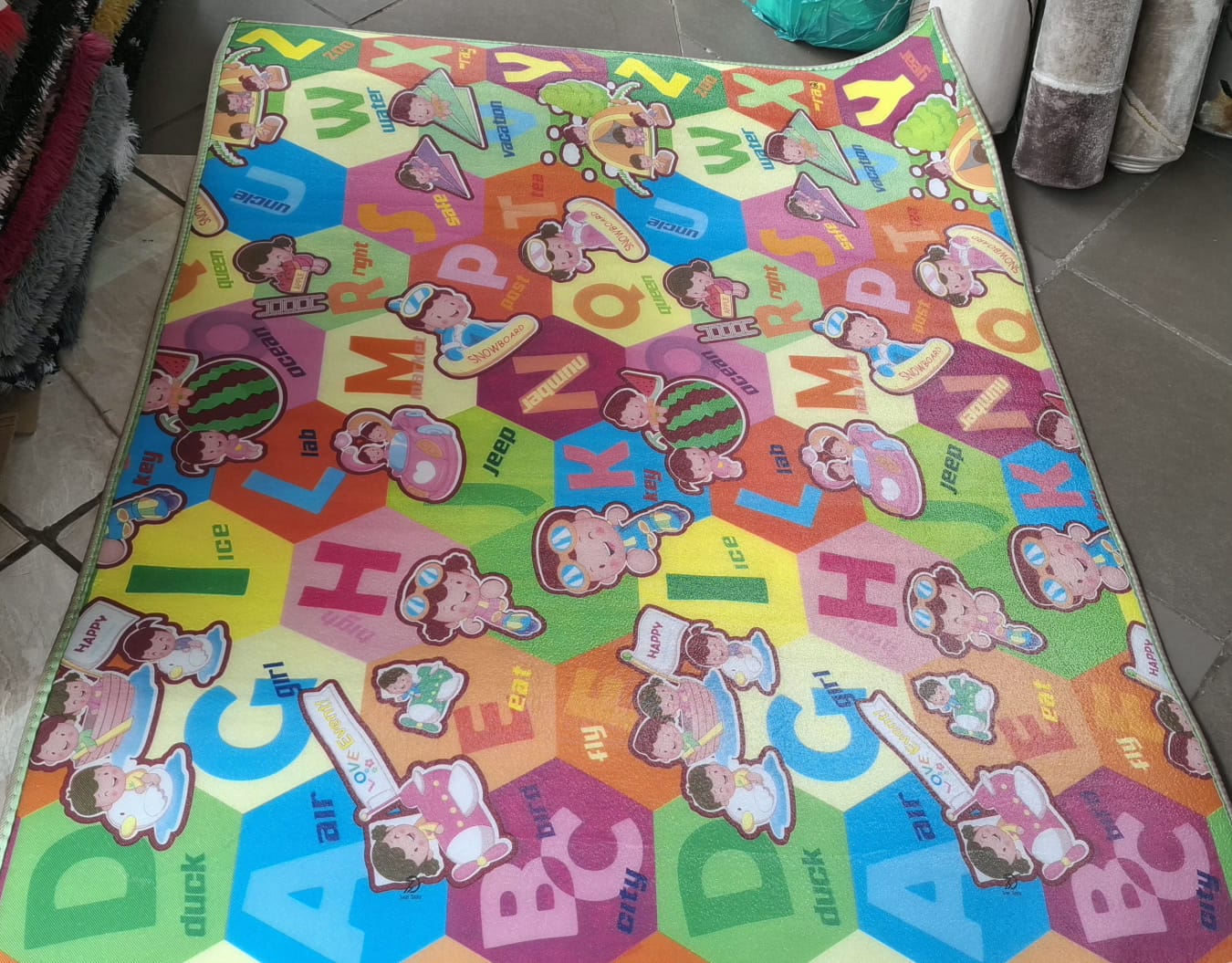 Kids Play Mat 5 × 6 ft Foldable Waterproof Crawling Mat for Baby & Toddler