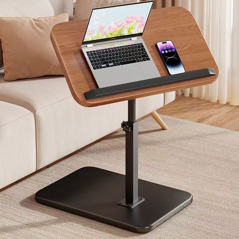 Adjustable C-Shaped Side Table Laptop Desk Sofa Bedside Table with Metal Frame.