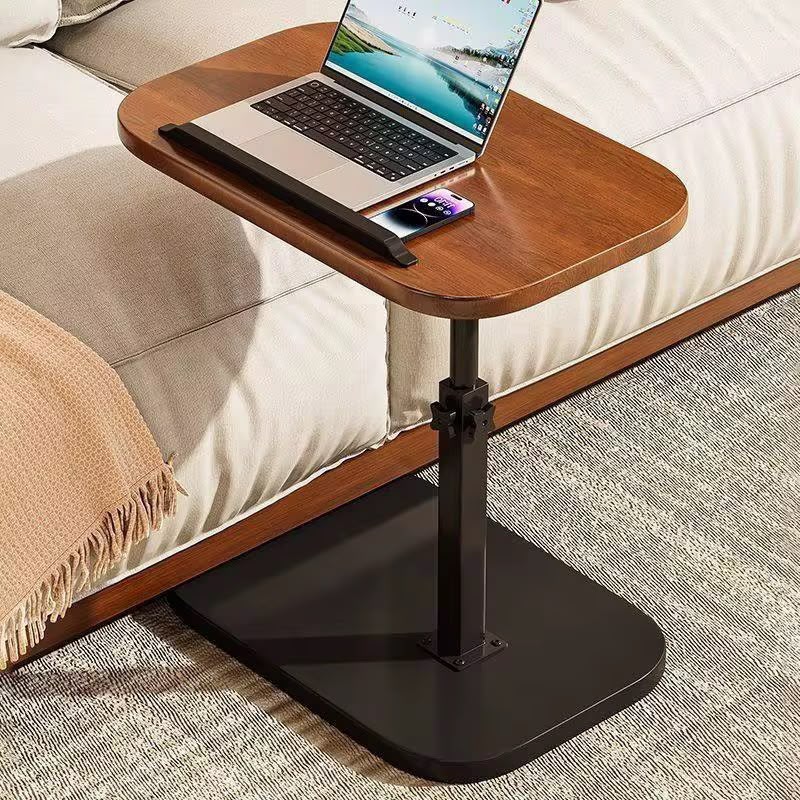 Adjustable C-Shaped Side Table Laptop Desk Sofa Bedside Table with Metal Frame.
