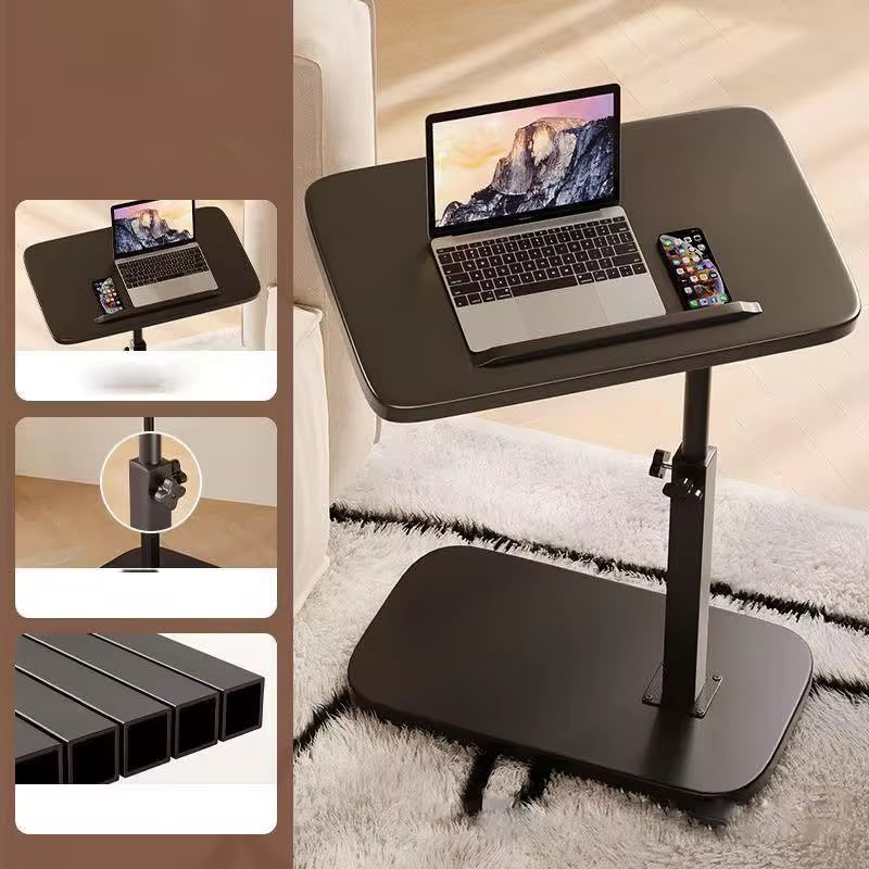 Adjustable C-Shaped Side Table Laptop Desk Sofa Bedside Table with Metal Frame.