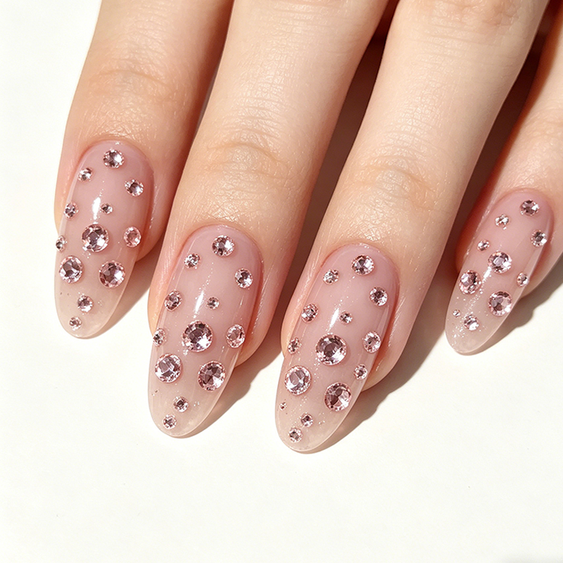 Sparkling Zircon Nail Accessories Flat Bottom Gemstone Zircon Bare Stone Nail Decoration Fashionable Wanawake Lazima Kununua view 5
