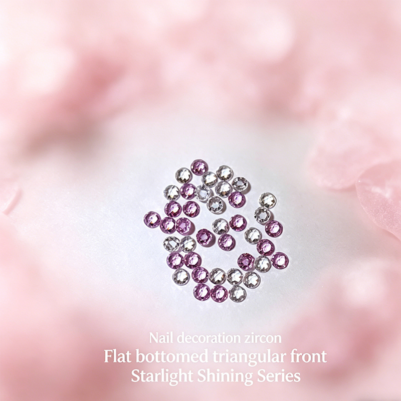 Sparkling Zircon Nail Accessories Flat Bottom Gemstone Zircon Bare Stone Nail Decoration Fashionable Wanawake Lazima Kununua view 6
