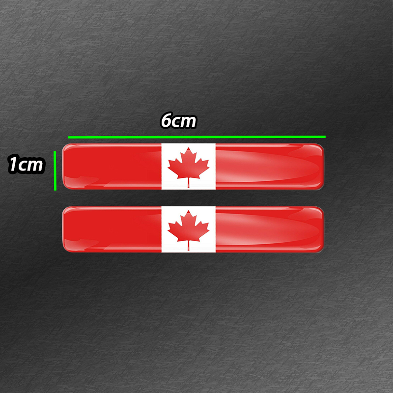 3D Car and Motorcycle Decorative Flag Stickers Waterproof Reflective decal Length 6CM Width 1CM