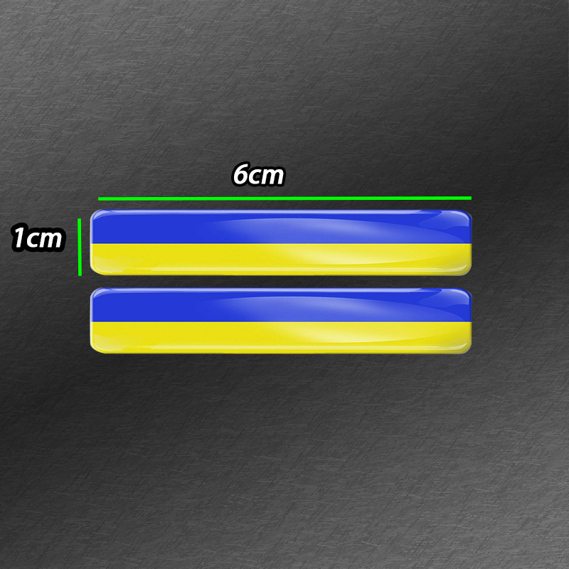 3D Car and Motorcycle Decorative Flag Stickers Waterproof Reflective decal Length 6CM Width 1CM