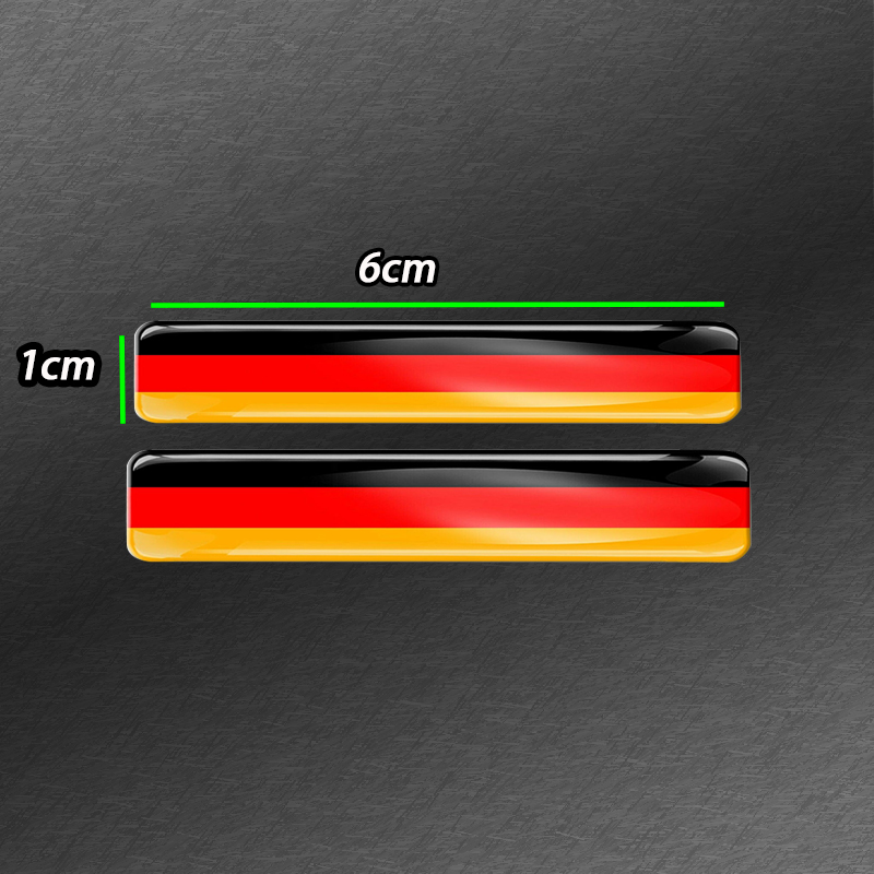 3D Car and Motorcycle Decorative Flag Stickers Waterproof Reflective decal Length 6CM Width 1CM