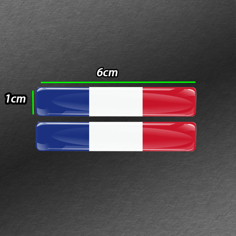 3D Car and Motorcycle Decorative Flag Stickers Waterproof Reflective decal Length 6CM Width 1CM