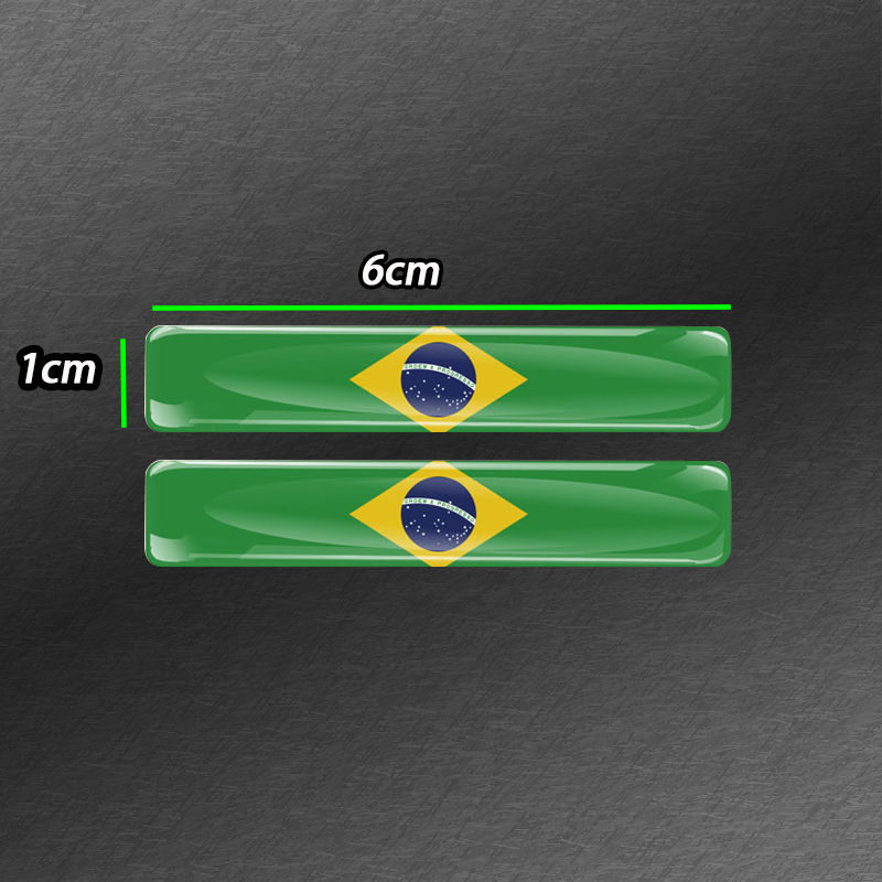 3D Car and Motorcycle Decorative Flag Stickers Waterproof Reflective decal Length 6CM Width 1CM