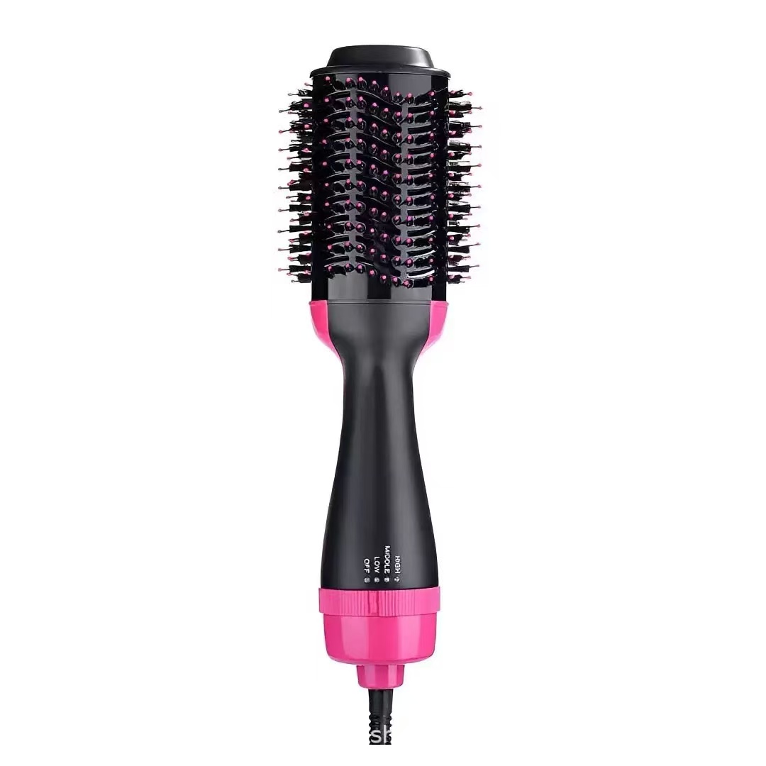 One-Step Hair Dryer & Volumizer Styler - 3-in-1 Hot Air Brush & Straightener Curler - Ionic Salon Hair Dryer Comb for All Hair Types