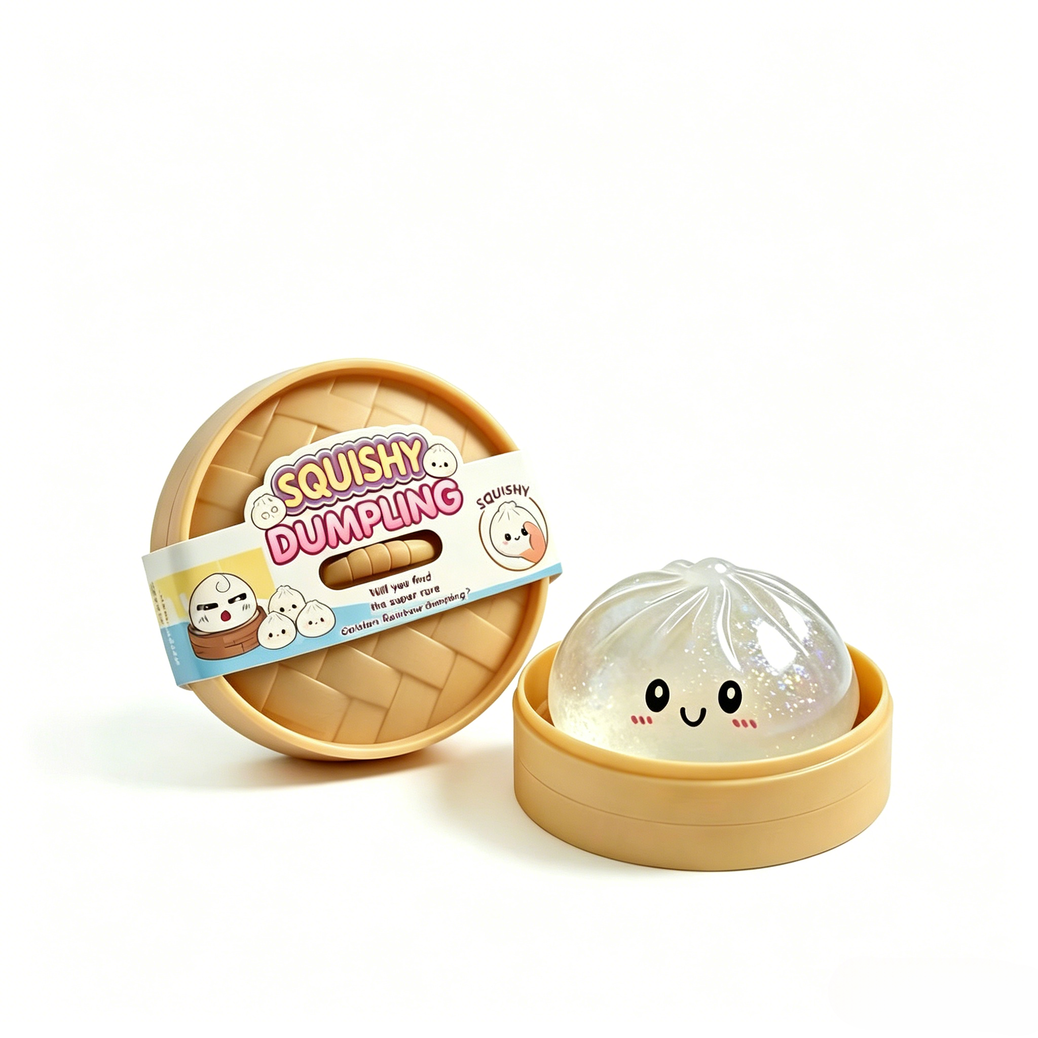 Best  selling squeeze fidget toys stress relief squishy bun Colorful Smiley Face Simulation Steamer Bun Squishy, Cute Rebound Food Toy Stress Relief Squeeze Toy Squishy
