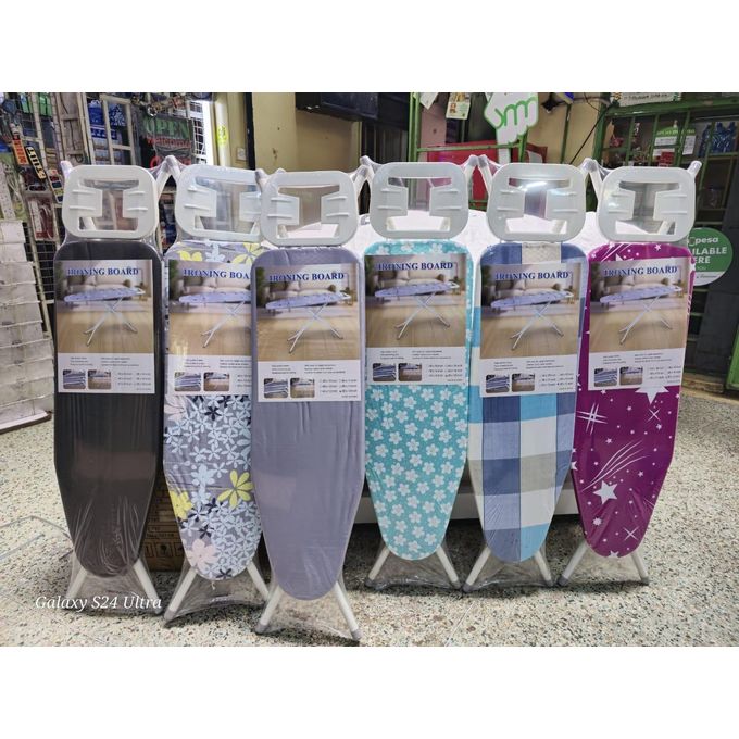 Imported mettalic Steel Ironing Board - Foldable, Free Standing, 4-Leg Support, Heat Resistant Cover