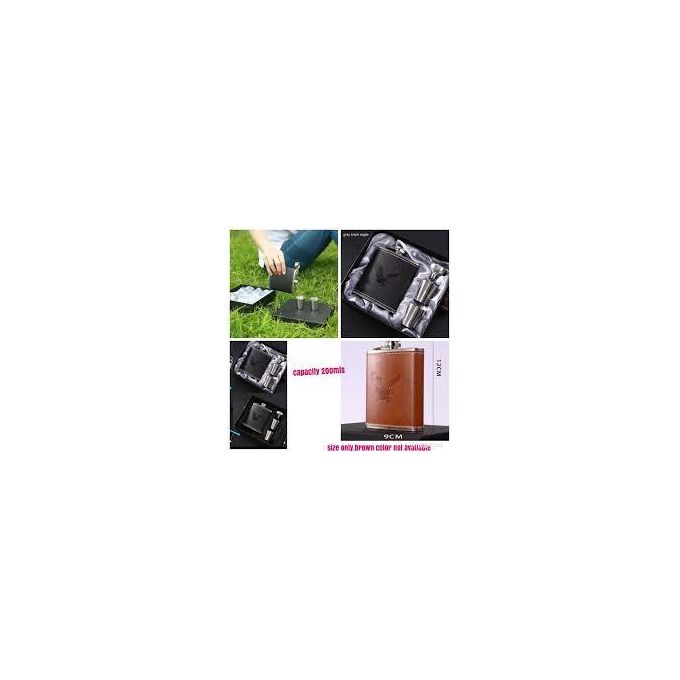 Portable Hip Flask Whisky Bottle Set - 200ml With free 2stainless tot cups