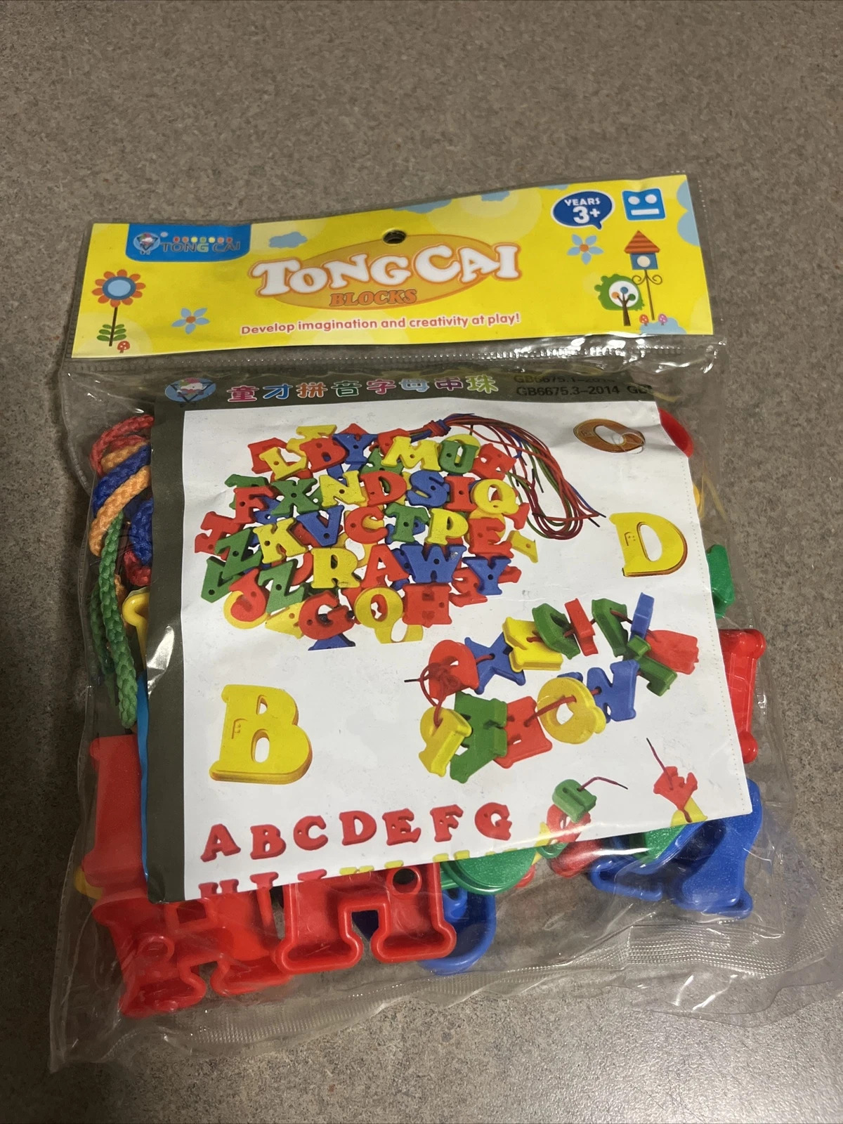 Educational Alphabet & Number Block Stringing Toy Set – Colorful Bead Lacing Kit for Fine Motor Skills & Early Childhood Spelling