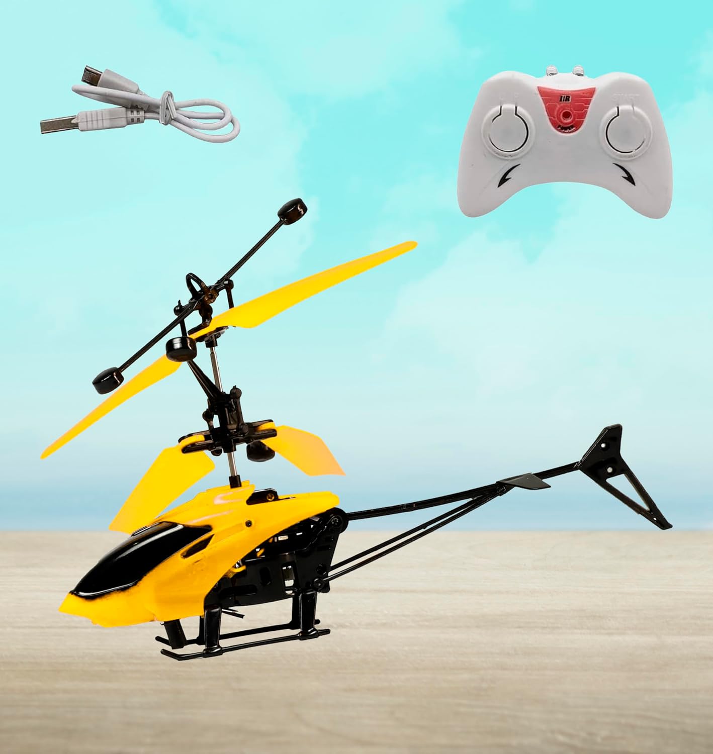 Exceed Hand Sensor Flying Helicopter with Remote Control, Rechargeable LED Induction Drone Toy, Smart Auto Hover Indoor & Outdoor Flying Helicopter for Kids & Adults (Multicolor)