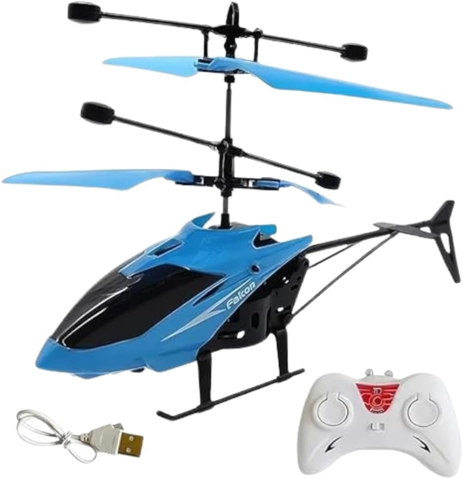 Exceed Hand Sensor Flying Helicopter with Remote Control, Rechargeable LED Induction Drone Toy, Smart Auto Hover Indoor & Outdoor Flying Helicopter for Kids & Adults (Multicolor)