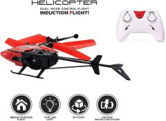 Exceed Hand Sensor Flying Helicopter with Remote Control, Rechargeable LED Induction Drone Toy, Smart Auto Hover Indoor & Outdoor Flying Helicopter for Kids & Adults (Multicolor)