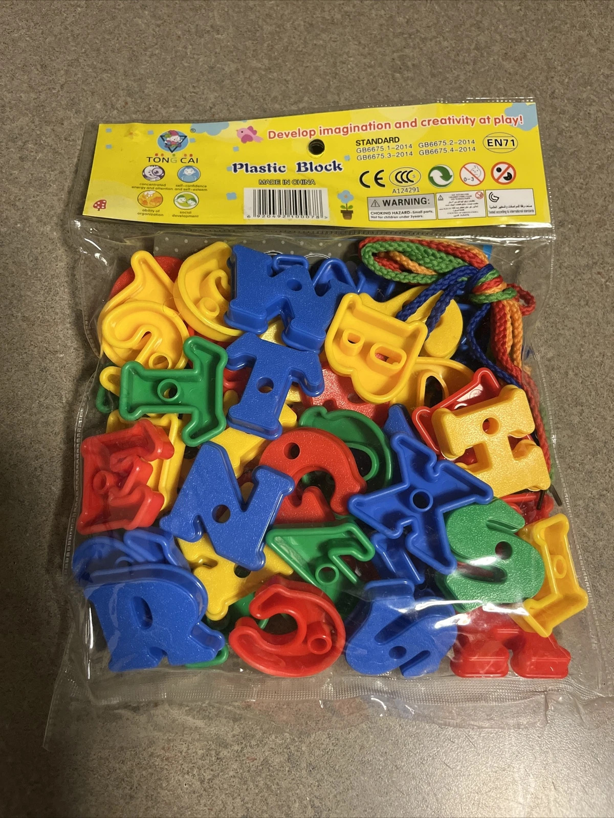 Educational Alphabet & Number Block Stringing Toy Set – Colorful Bead Lacing Kit for Fine Motor Skills & Early Childhood Spelling