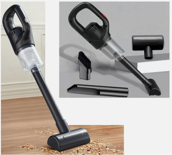 120W Cordless Handheld  Extended Flat Nozzle Rechargeable Vacuum Cleaner, designed for quick cleaning tasks in both cars and homes.