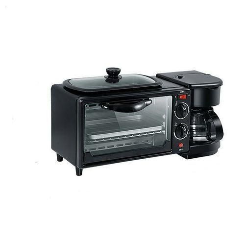 Hoffmans 3 In 1 Home Breakfast Maker Coffee Frying Pan Bread - Black