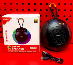 Aldeepo Round Portable Wireless Bluetooth Speaker with RGB Dazzle Light, Rich Bass & Support for TF Card/USB - Waterproof Outdoor Mini Audio Music Box