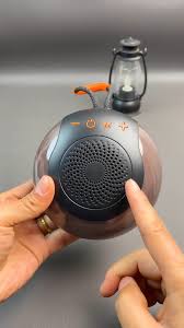 Aldeepo Round Portable Wireless Bluetooth Speaker with RGB Dazzle Light, Rich Bass & Support for TF Card/USB - Waterproof Outdoor Mini Audio Music Box