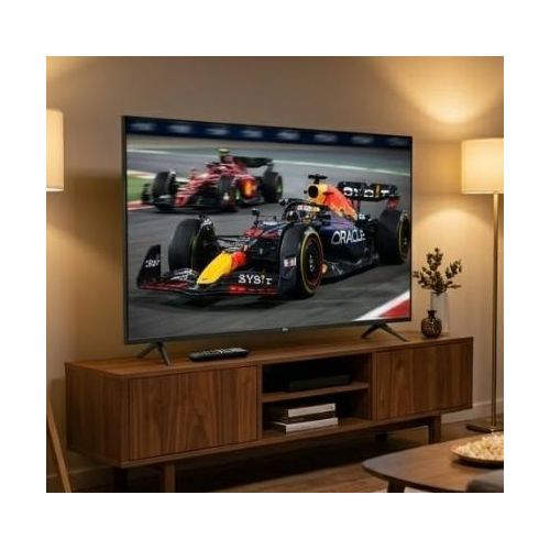 SPJ 55 Inch QLED 4K Ultra HD Smart TV with webOS Hub, Dolby Audio, Smart Streaming, Wi-Fi, Apple AirPlay, Netflix & YouTube Support – Slim Frameless Design – Black
