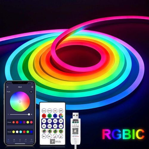 Neon light 10 meters ,smart rope lights ,smart neon light ,remote control neon strip light