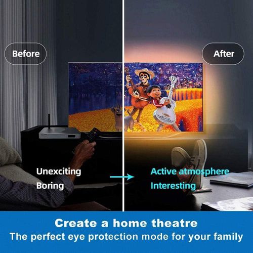 Smart LED Strip Lights Color Changing 32.8ft/10M Flexible 5050 RGB Led Lights Kit with Remote Easy Installation for TV Backlight Bedroom Multicolor Decoration