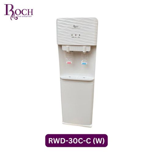 Roch 2 Taps Hot & Cold Water Dispenser with Storage Cabinet – White | Hot & Cold Water Cooling & Heating System | 2-Year Warranty
