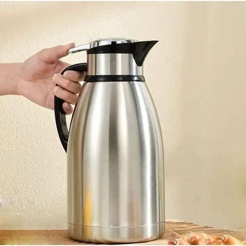Always 3L Pressing Flask Silver Stainless Steel Vacuum Insulated Thermal Bottle – Large Capacity Hot & Cold Water Flask with Easy Press Button, Durable Design for Home, Office, Hotel, Restaurant, Trav