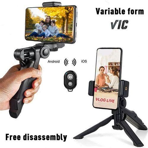 VIC Smartphone Video Stabilization Kit with Tripod, Microphone & LED Light – Professional Mobile Phone Vlogging, Live Streaming, Filming & Photography Accessories Set