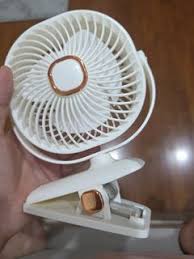Portable Clip-on Mini Fan USB Rechargeable 3-Speed Quiet Desktop Table Fan with 360° Rotation for Home Office Stroller
