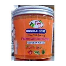 Double Dose Ultra Whitening Salt Body Scrub With Carrot 3× Action For Hydrating, Exfoliating, Nourishing, Brightening