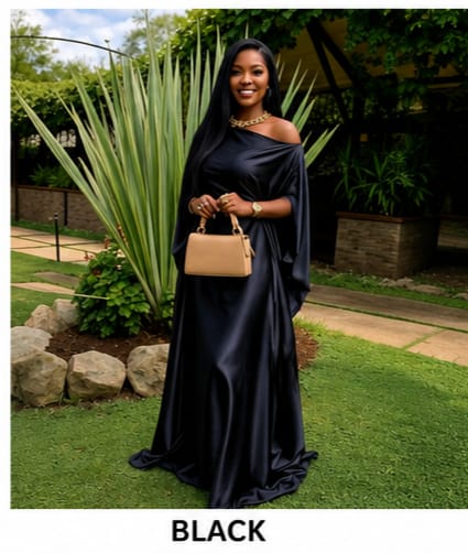Women Kaftan Dera Free Size Adjustable Belt Maxi Dress Elegant Flowy Loose Fit Comfortable Stylish African Wear Premium Quality Outfit Sizes 44 to 54