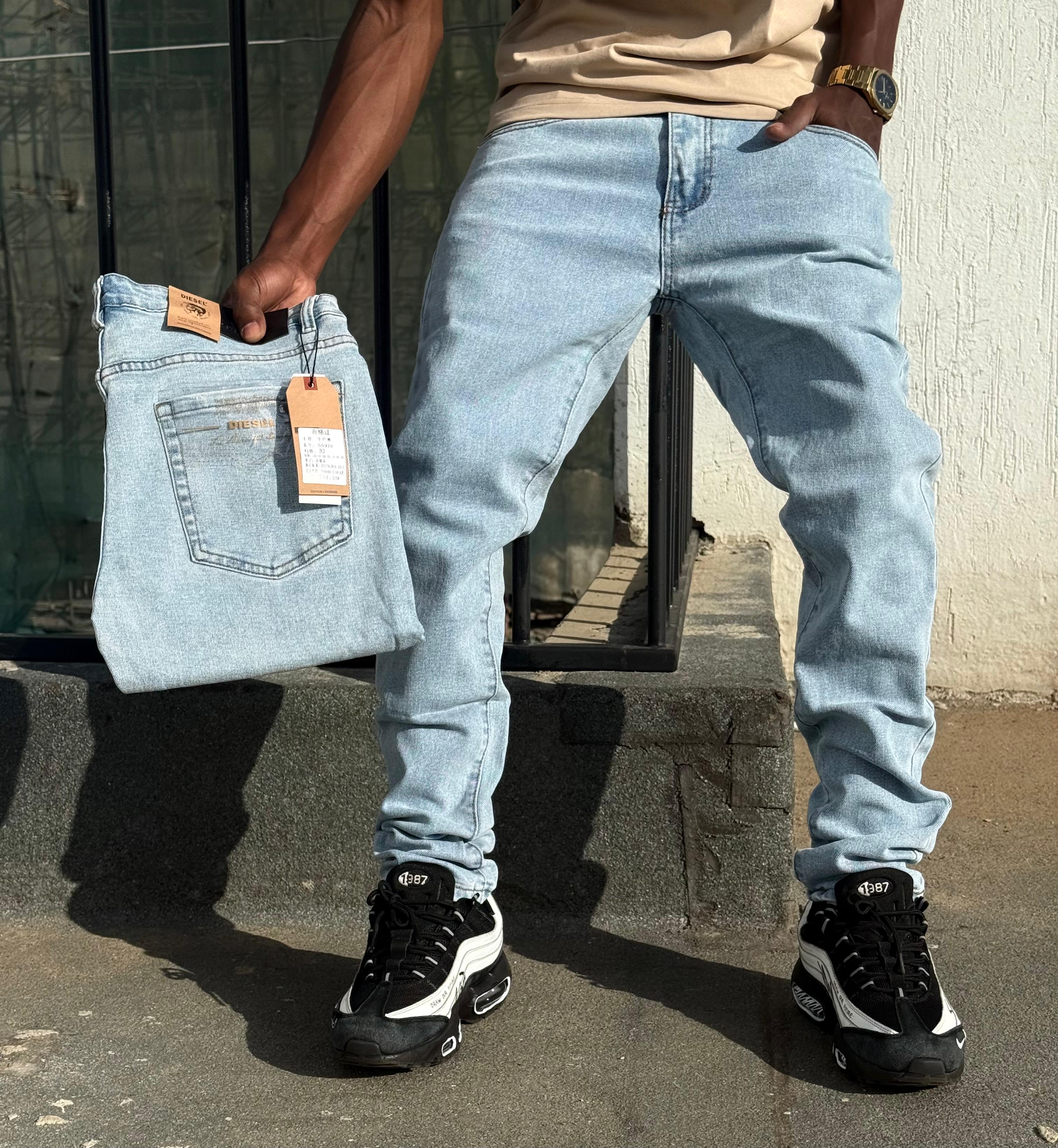 Men Quality Denim Trousers Hard Jeans Size 30–38 Durable Casual Slim Fit Straight Leg Denim Pants Comfortable Stylish Everyday Fashion Wear for Men