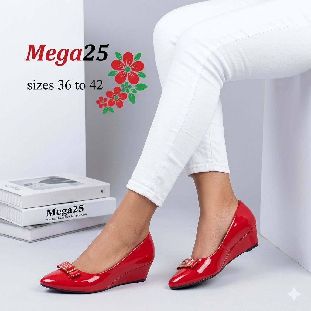 Women’s PU Leather Closed Wedge Heels Comfortable Elegant Fashion Shoes Durable Slip On Office Party Church Casual Wear Stylish Ladies Wedge Shoes Available in Sizes 37 to 42