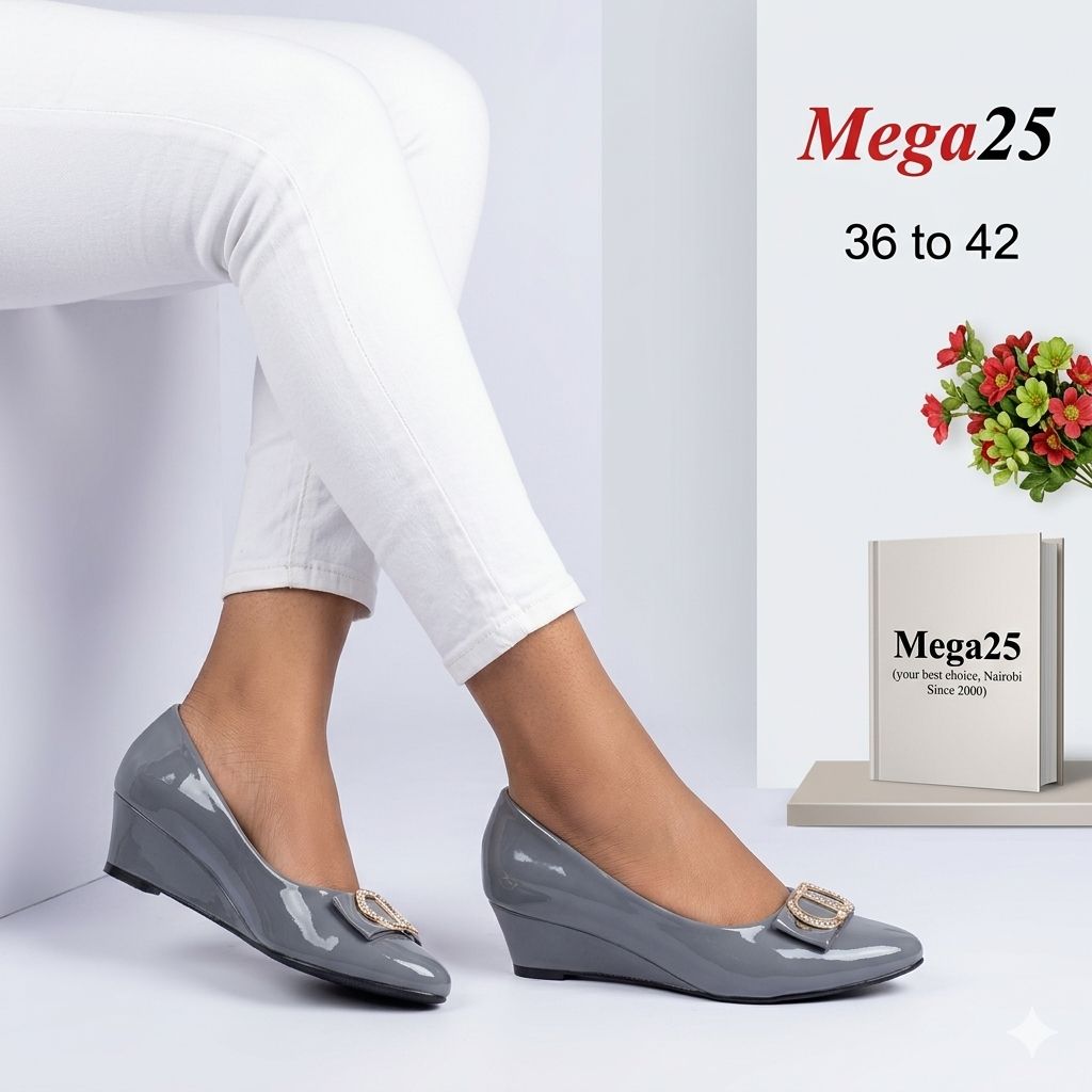 Women’s PU Leather Closed Wedge Heels Comfortable Elegant Fashion Shoes Durable Slip On Office Party Church Casual Wear Stylish Ladies Wedge Shoes Available in Sizes 37 to 42