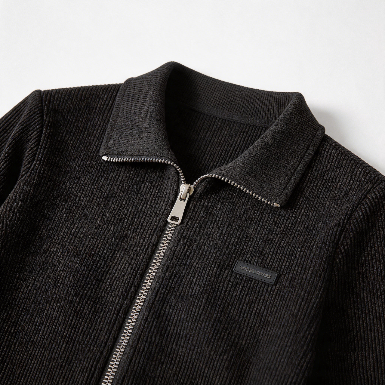 Trendy Women's Cardigan - Tranquil Gray Zipper Knit Top - Soft Elastic Long Sleeve - Stylish Casual Office Wear - M560